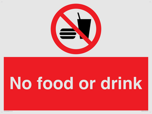 No food or drink